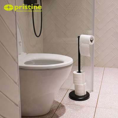 Free Standing Toilet Tissue Paper Roll Holder | Taiwan | Black White Chrome | freestanding | Bathroom | Rack